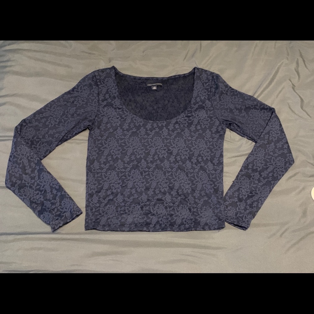 Blue long sleeve top